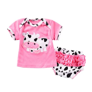 

Newborn baby girl clothing sets 2020 summer floral baby girl romper with lace pant bebes