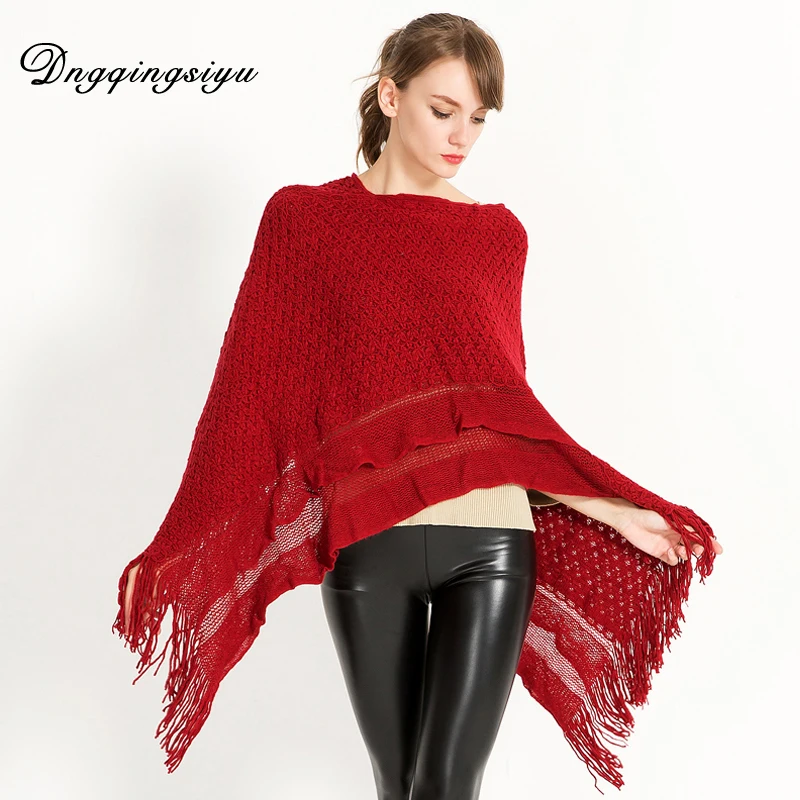 Fashion women Scarf Double Cotton knitted Poncho Cashmere