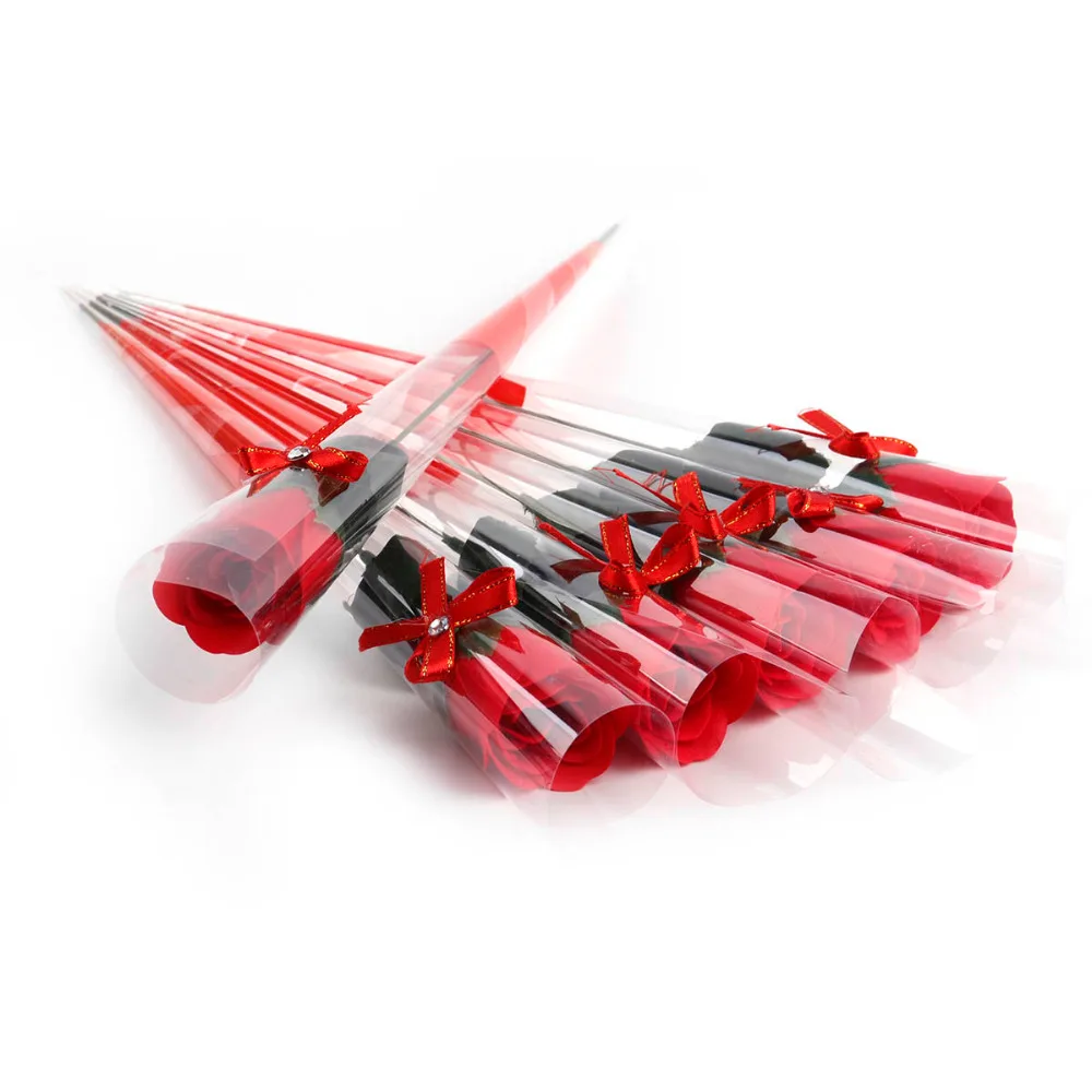 30pcs Roses Soap Flowers Romantic With Wedding Party Favors Rose Bath Body Soaps Flower For Valentine 4