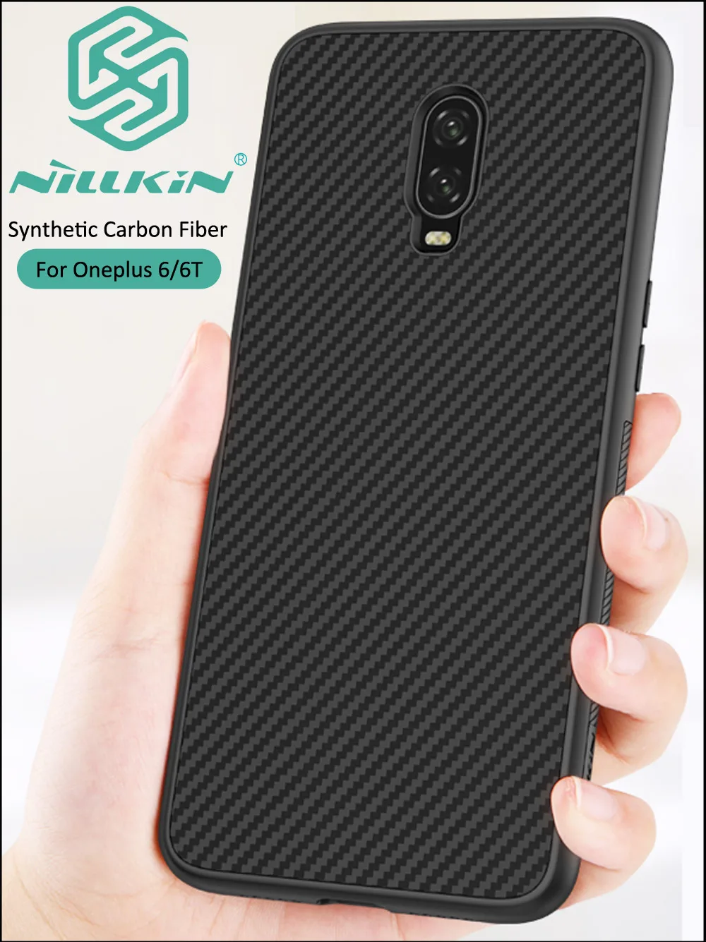 

Nillkin Synthetic Carbon Fiber Cover Case For Oneplus 7 Pro 6T 6 Ultra thin Protector Shell
