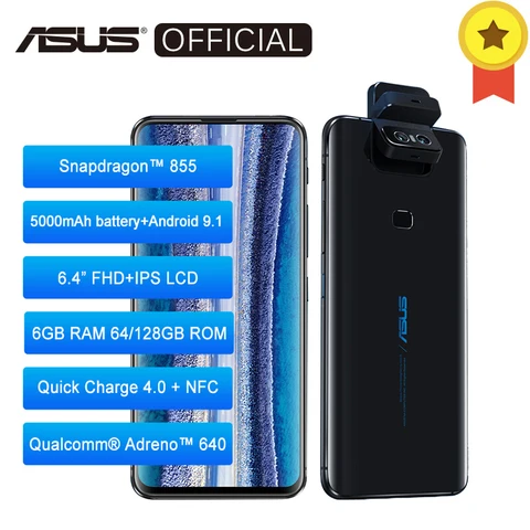 Global Version ASUS Zenfone Qualcomm Snapdragon 855 Phone 48 13MP Fingerprint 6GB RAM 64GB ROM 5000mAh 6 4 inch Smartphone