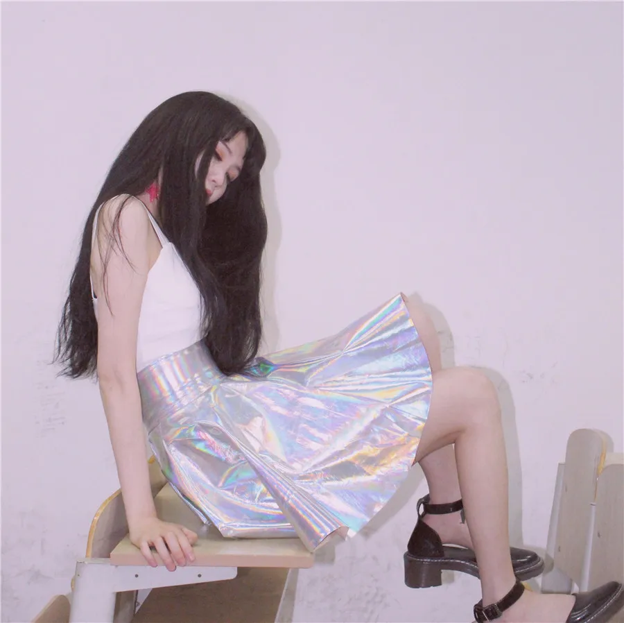 Kawaii Женская юбка Harajuku плиссированные трапециевидные мини юбки Лолита Saia Милая школьная форма Faldas Милая юбка женская