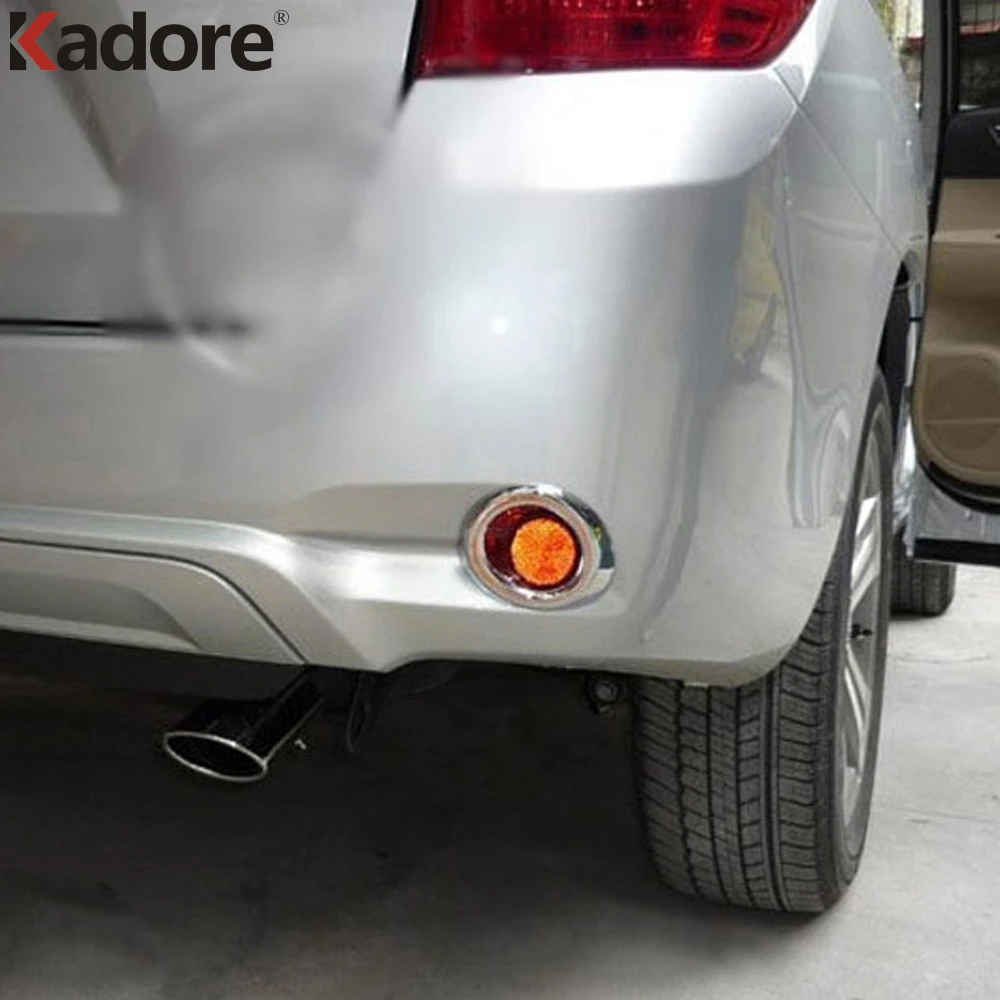 

For Toyota Highlander 2008 2009 2010 ABS Chrome Rear Reflector Fog Light Lamp Cover Sticker Decoration Trim Accessories