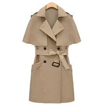 autumn and winter fashion poncho cape trench sleeveless vest women outerwear