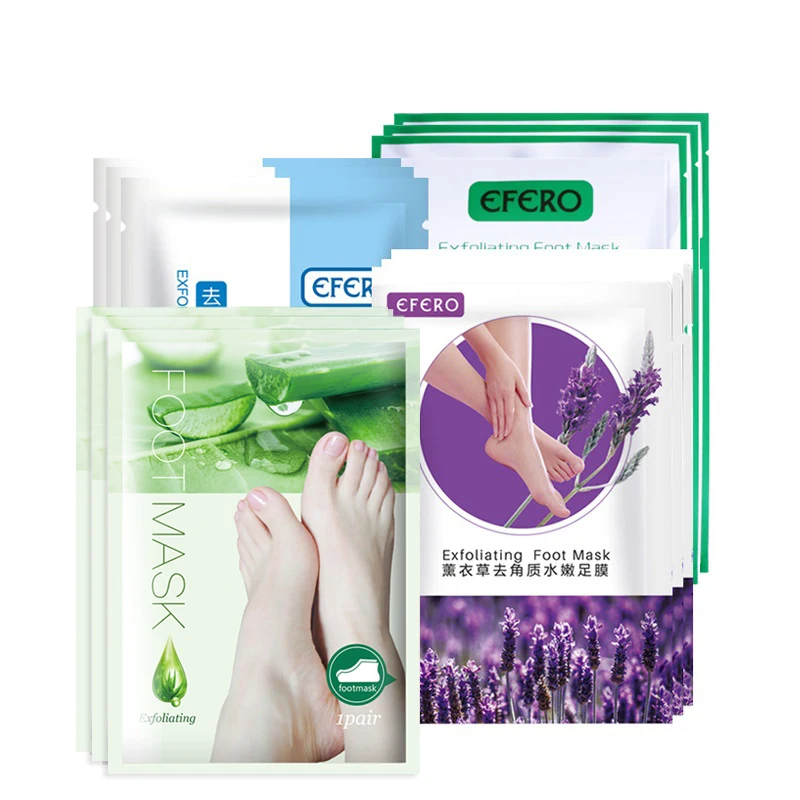 

EFERO 12Pack Peeling Foot Mask Exfoliating Feet Mask Socks Foot Care Dead Skin Remover Renewal Baby Feet Mask Socks For Pedicure