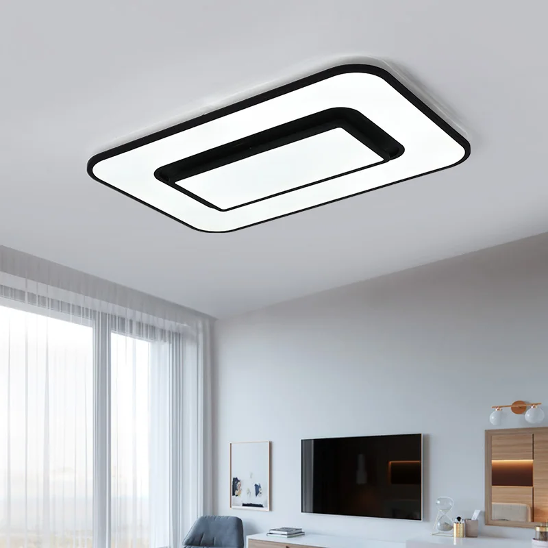 

Verllas Modern LED Ceiling lights for living room Hallway Square rectangle White Black Ceiling Lamp LED Lights for Bedroom kids