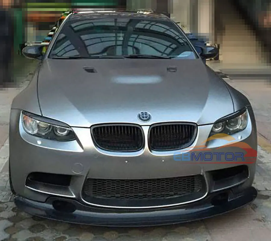 GT4 STYLE REAL CARBON FIBER FRONT LIP SPOILER FOR BMW 3 SERIES E90 E92 E93   M3 Coupe 2008-2013 B296
