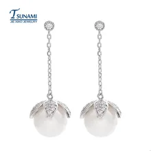 Высокое качество кисточкой циркон жемчуг серьги-качели жемчуг серьги оптом для всех европейских женщин