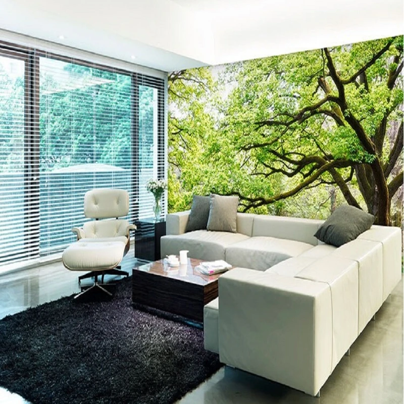 

New Can customized large 3d mural wallpaper room wall home decor living room bedroom natural scenery big trees wall stickers