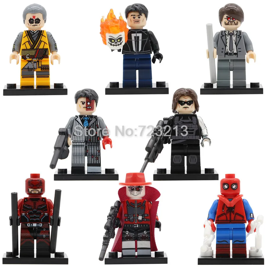 

Spiderman PG8069 Legoingly Figure Kaecilius Winter Soldier Super Hero Homecoming Daredevil Matt Ghost Rider Building Blocks Toys