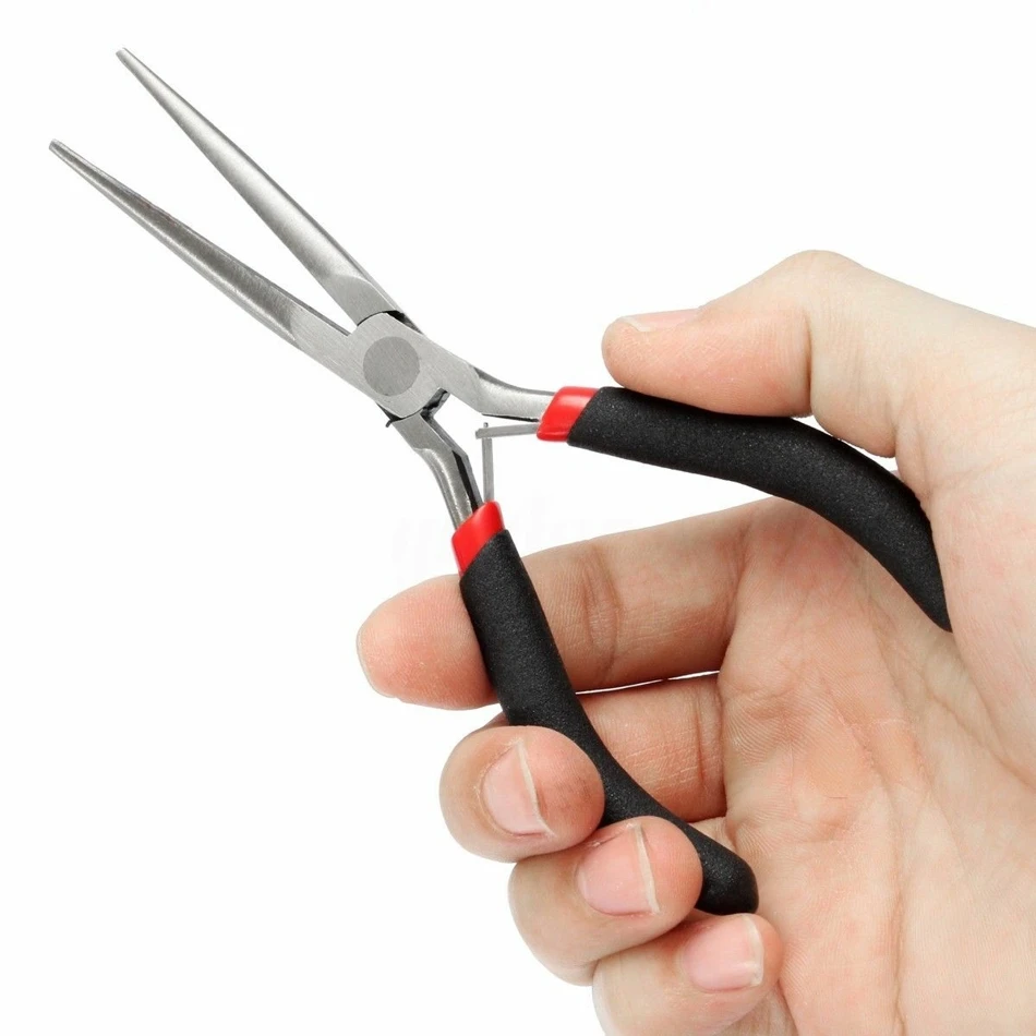 

Jewelry Pliers15cm Long Chain Nose Pliers(Needle Nose Pliers) Carbon Steel For Jewelry Making Handmade Diagonal Plier