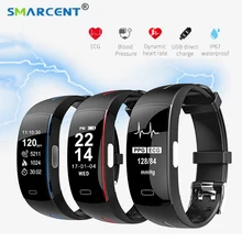 SMARCENT P3 Smart Band мониторинга сердечного ритма IP67 waterpoof Поддержка ЭКГ+ PPG крови Давление шагомер спортивные Фитнес браслет