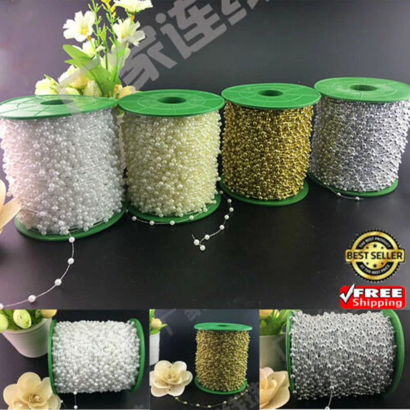 

2019 Brand New Style 4mm line connecting beads DIY handmade bouquet hair accessories chain jewelry