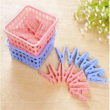 

2 Set/Lot NEW Simple Storage Basket Home Essential Convenient Laundry Folder Plastic Windbreak Clips Fashion Clothes Pegs