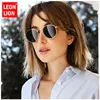 LeonLion-gafas De Sol redondas para hombre y mujer, lentes De Sol Retro con espejo, Vintage, De lujo, De Metal, 2022 ► Foto 2/6