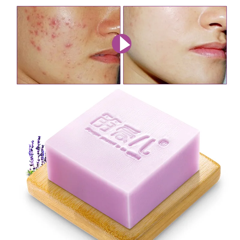

120g Lavender Handmade Soap Skin Whitening Soap Blackhead Remover Acne Treatment Face Wash Hair Care Bath Shower Skin Care