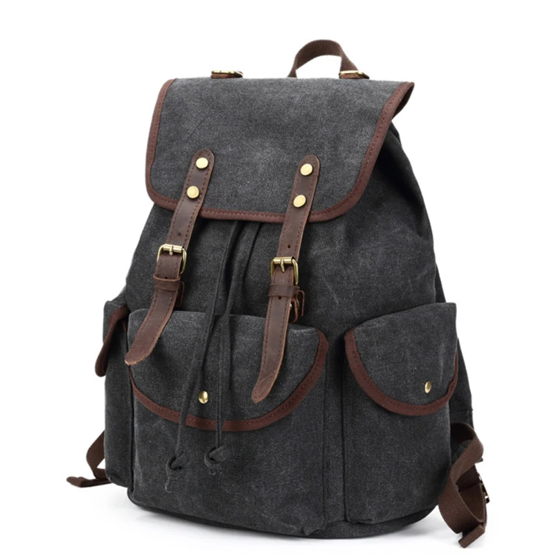 

Unisex Vintage Backpack Woman Men Casual Canvas Backpacks Schoolbag Fashion Male Laptop Backpack Travel Bag Rucksack Mochila