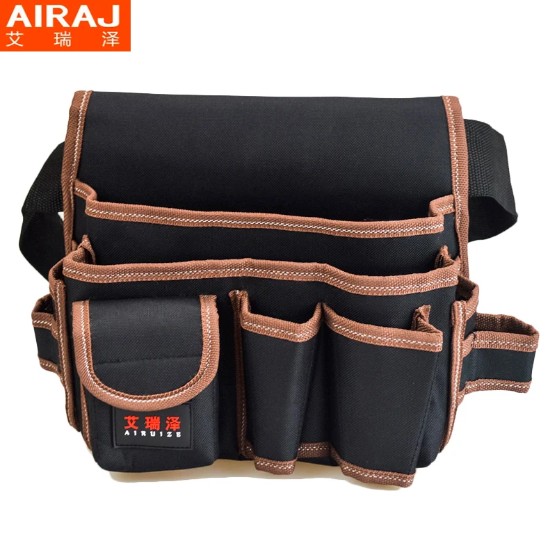 AIRAJ Tool Bag with Tool Belt Professional Electrician's Tool Waist Pack Bag 600D Double Layer Oxford Fabric Toolkit AIRAJ Tool Bag with Tool Belt Professional Electrician's Tool Waist Pack Bag 600D Double Layer Oxford Fabric Toolkit