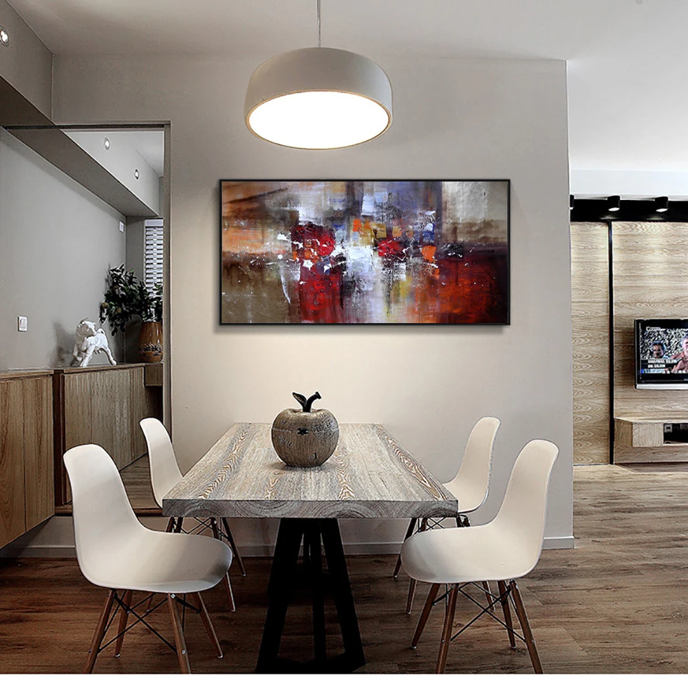 Abstract Modern large canvas wall art huge handmade oil painting decorative paintings for home decor office decoration | Дом и сад