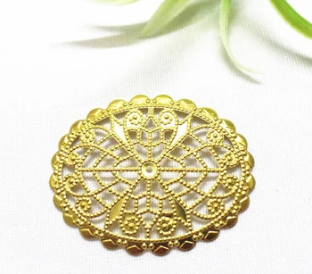 

100pcs/lot 37*46mm Oval square filigree wrap findings