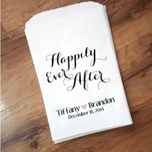 Пользовательские счастливо после свадьбы попкорн конфеты буфет лечения подарочные барные сумки День рождения девичник пекарня печенья сувениры пакеты