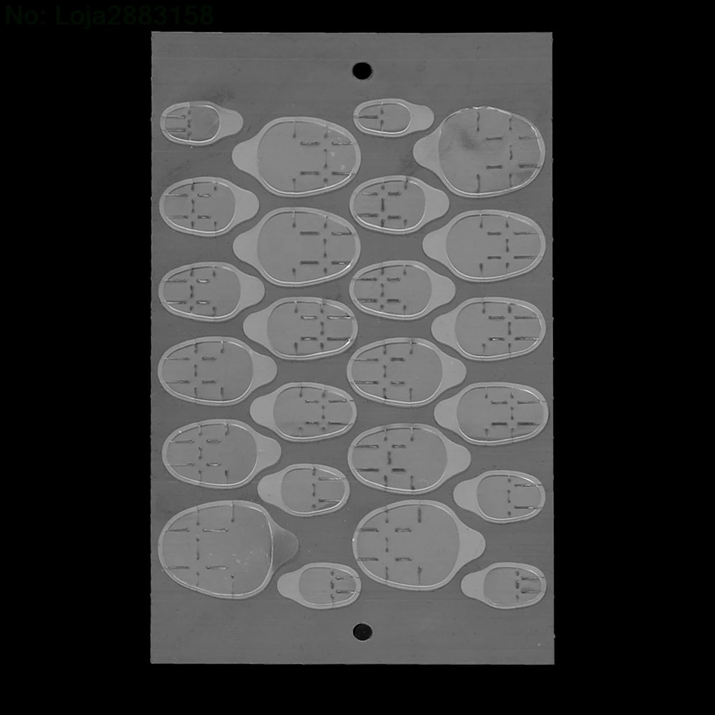 24 шт/Лист пластиковый двухсторонний Pro самоклеющиеся вкладки для ложных ногтей инструмент