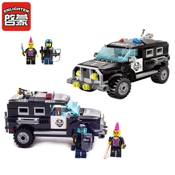 

City SWAT Building Blocks Set Assembled SUV Robot Dolls Model Children Boy Toys Bricks Kids Christmas Birthday Gifts