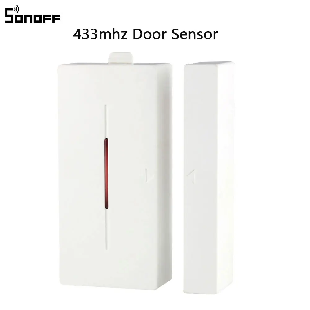 Sonoff 433 МГц беспроводной дверной, оконный магнитный датчик детектор DW1 для домашней беспроводной сигнализации, работает с Sonoff RF мост