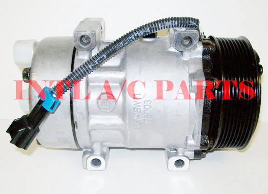 Sanden 7H15 7S15 709 SD709 SD7H15 auto ac compressor for Freightliner Kenworth Peterbilt Western Star Ford Sterling truck 8pk (2)