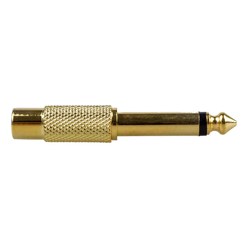 2pcs позолоченный 6 35 мм 1/4 &quotштекер в RCA гнездо 5 аудио стерео адаптер Разъем