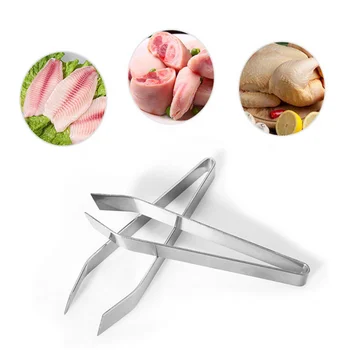 

1 Pcs Stainless Steel Fish Bone Tweezers Remover Pincer Puller Tongs Pick-Up Clip Kitchen Tools Kitchen Accessories Cozinha,Q