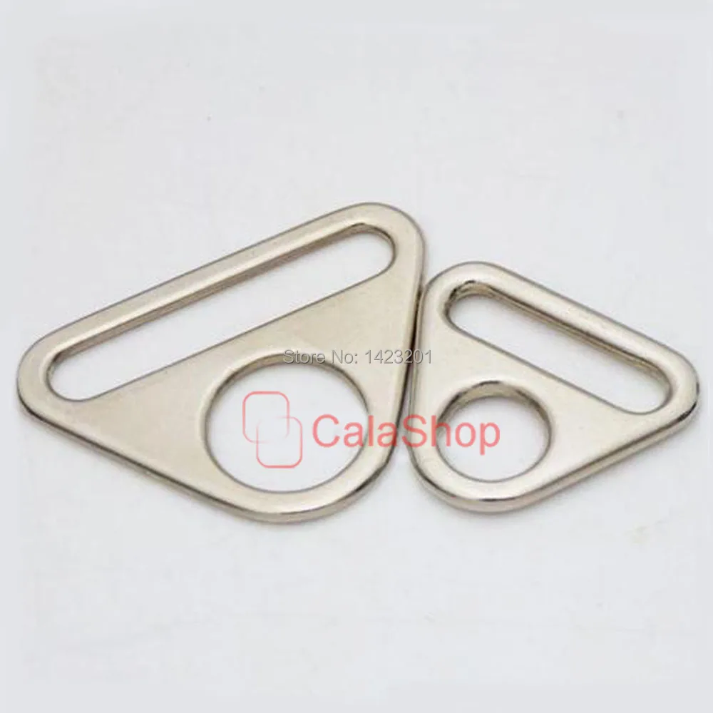 

20 Pcs / Lot 25mm 1" 38mm 1.5" Metal Adjuster Triangles With Bar Swivel Clip Dee Ring Buckle
