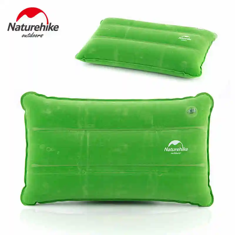 Naturehike 85 г сжатая надувная подушка двойной слой ПВХ Флокирование Ткани воздушная подушка ворс для путешествий отдыха на природе кемпинга синий зеленый