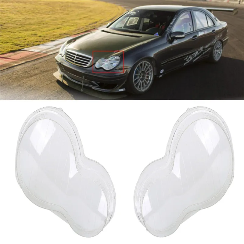 Car Headlight Headlamp Glass Cover Clear Automobile Left Right Head Light Lens Covers For Mercedes Benz W203 C-Class 2000-2004