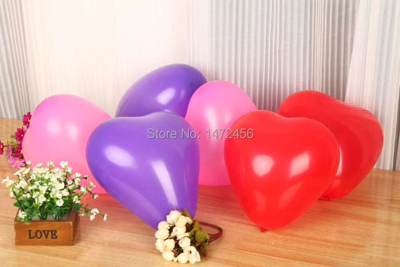 100 шт специальные свадебные любовь Свадебный шар комната набор и мебель в форме сердца День рождения воздушные шары