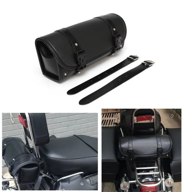 Motorcycle Saddlebag Roll Barrel bag Storage Tool Pouch For Harley