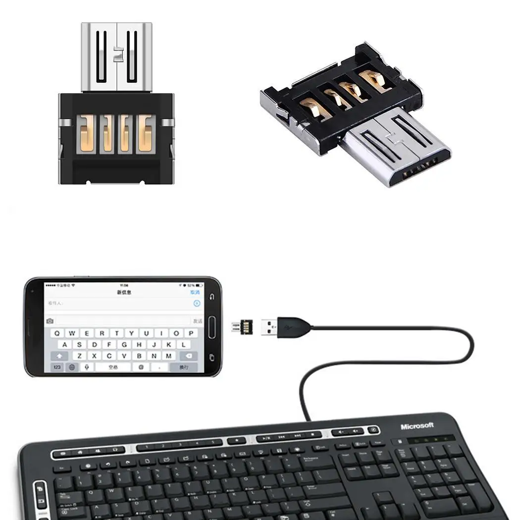 

OTG Adapter Micro USB Female To USB Converter For 5g 1PC Android with Silicone Shell Random