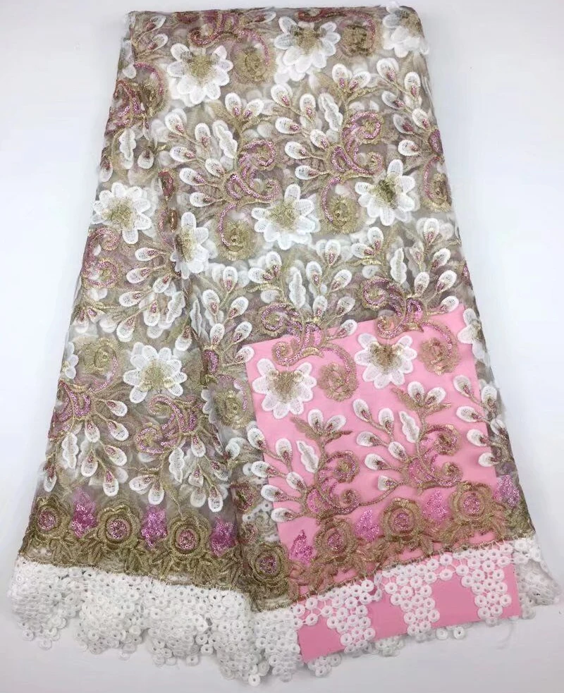 

2017 Latest French Nigerian Laces Fabric High Quality Tulle African Laces Fabric Wedding African French Tulle Lace