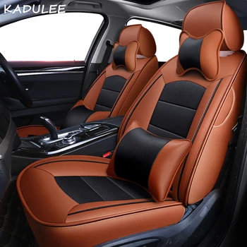 

KADULEE custom real leather car seat cover for Dodge Caliber Avenger Journey Challenger Charger Automobiles Seat Covers