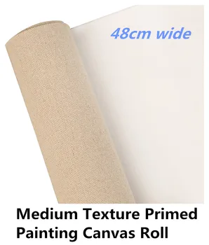 

48cm wide Linen Blend Canvas Roll/Primed Artist Canvas Used For Drawing Or Sketching