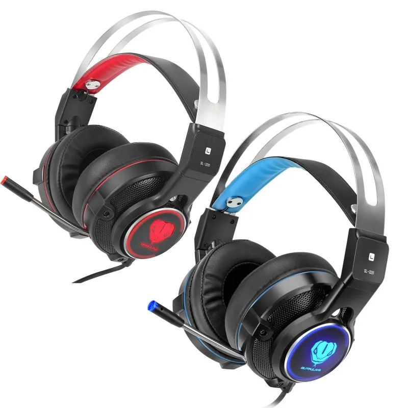 USB and 3.5mm Connector Gaming Headset Led Light Headphone with