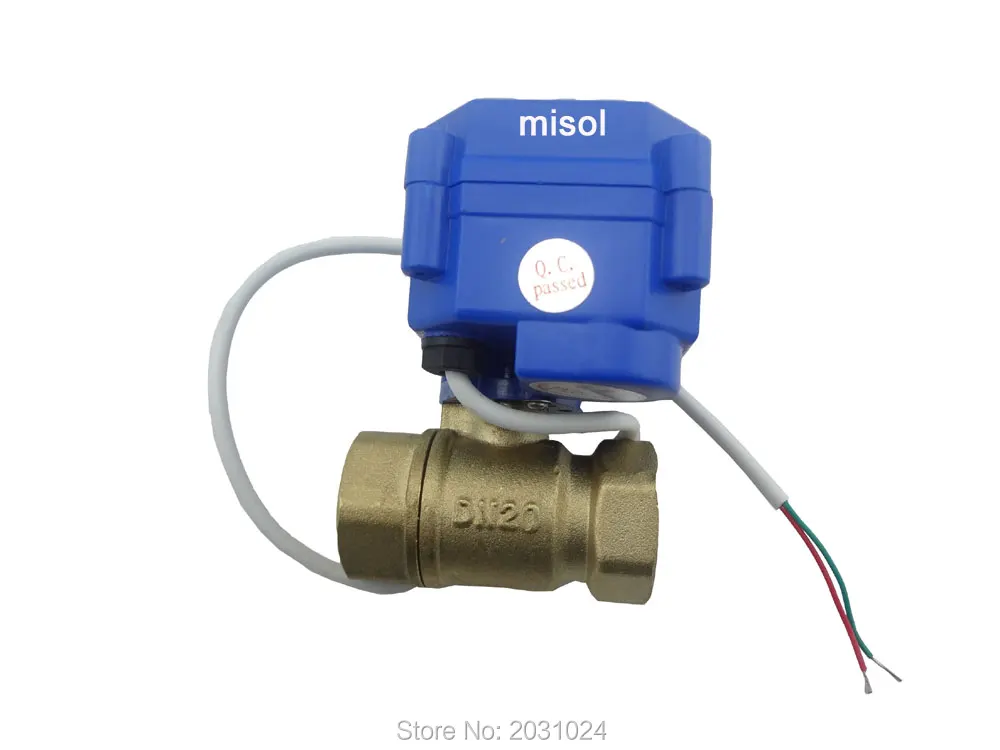 

10 pcs of Motorized ball valve G3/4" DN20 (reduce port) 2 way 12VDC CR04, electrical valve
