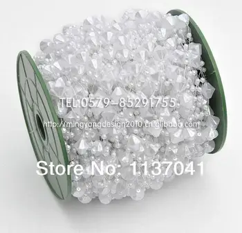 

60 m long Christmas wedding celebrations Wired pearl garland wedding centerpiece flower candle decoration crafting DIY accessory