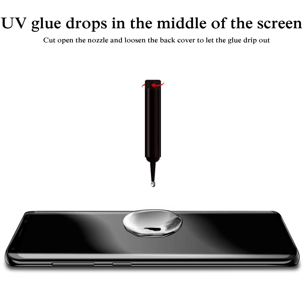 10D жидкость для экрана полное Клей закаленное стекло для SONY XZ3 3D изогнутое полное покрытие УФ-стекло для SONY XZ3 защита экрана с УФ-подсветкой