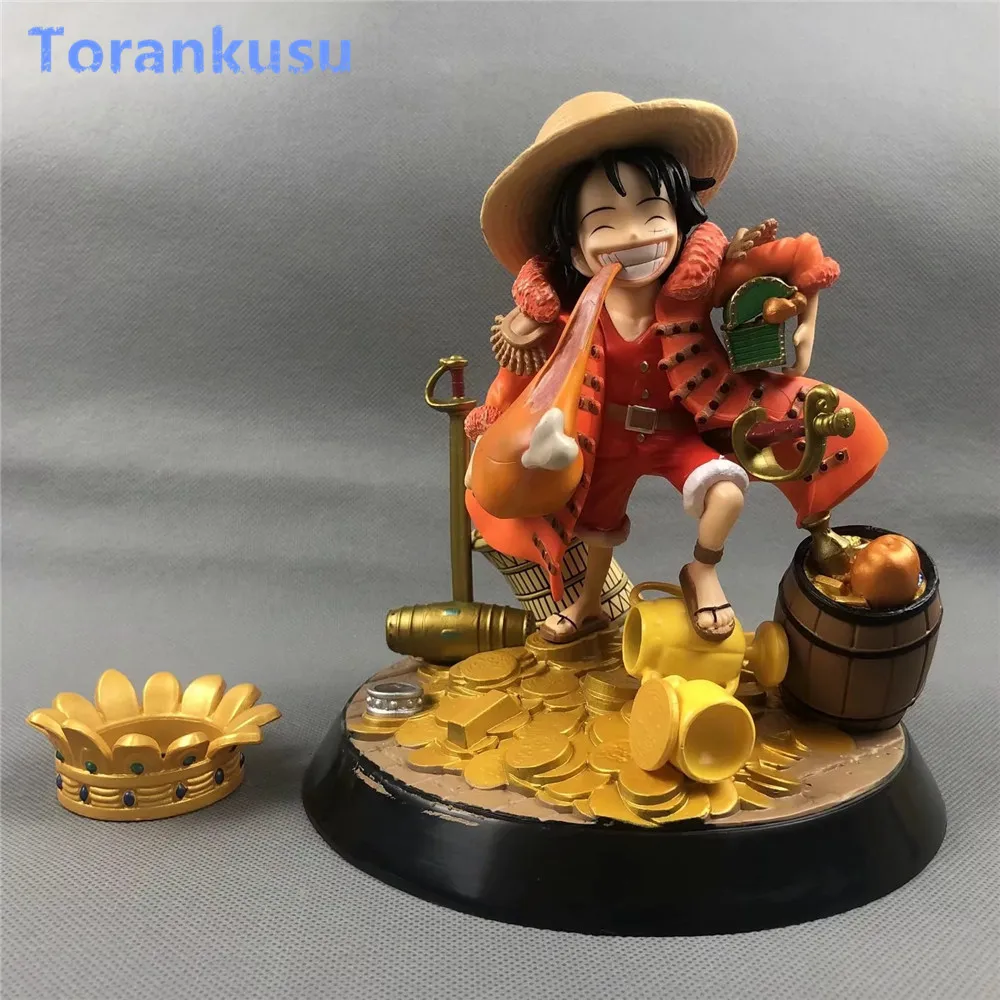 One Piece Figura Monkey D. Luffy Action Figure Eating Chicken Legs PVC Model Anime One Piece Figure Hot Toys Gift Fgima Doll PG