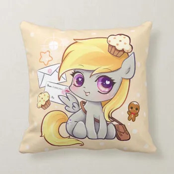 

Personalized Cute postman pony with letters and cupcakes Throw Pillow Case Novelty Cushion Covers Chair Couch Home Decorate 18