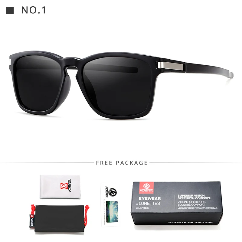 KDEAM, унисекс, подходят, дизайнерские солнцезащитные очки, поляризационные, чистый вид, небьющиеся, солнцезащитные очки, мужские спортивные очки lentes de sol - Цвет линз: C1