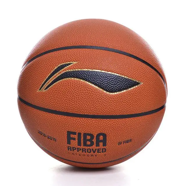 Li-Ning FIBA игра Баскетбол Размер 7 Профессиональный PU Материал надувной открытый Крытый подкладка спортивные шарики ABQP002 EOND19 - Цвет: ABQP002-1