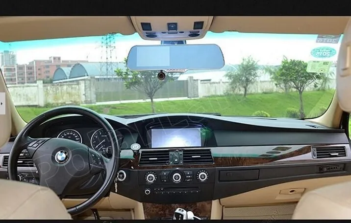 Full HD Автомобильный видеорегистратор Камера 5 дюймов зеркало заднего вида цифровой видеорегистратор двойной объектив видеокамера сенсорный экран gps навигация gps модуль