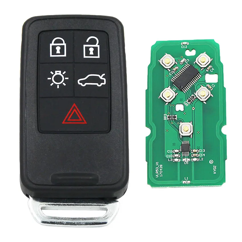 Hkobdii 5 шт./лот Замена кнопки дистанционного автомобиль smart key 434 мГц ID46 чип forvolvo XC60 S60